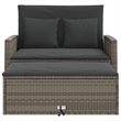 Afuera Living Contemporary Medium PE Rattan Garden Sofa in Gray