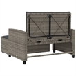 Afuera Living Contemporary Medium PE Rattan Garden Sofa in Gray