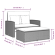 Afuera Living Contemporary Medium PE Rattan Patio Sofa in Light Gray