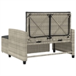 Afuera Living Contemporary Medium PE Rattan Patio Sofa in Light Gray