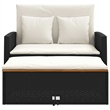 Afuera Living Contemporary 2-Seater Poly Rattan Patio Sofa in Black