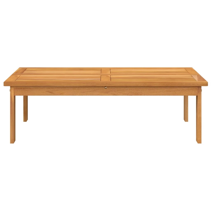 Afuera Living Solid Acacia Wood Garden Table in Natural Wood
