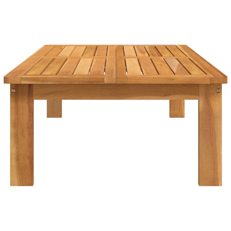 Afuera Living Solid Acacia Wood Garden Table in Natural Wood
