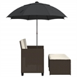 Afuera Living Medium PE Rattan Patio Sofa With Adjustable Feet in Brown