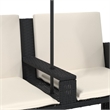 Afuera Living Contemporary PE Rattan Patio Sofa in Black Finish