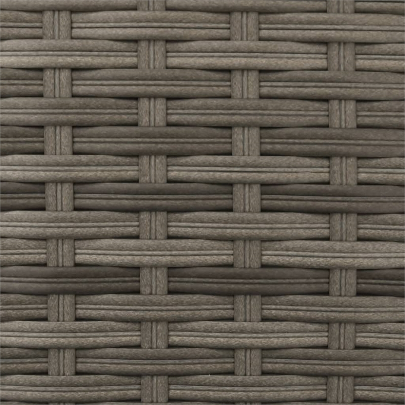 Afuera Living PE Rattan Garden Sofa With Adjustable Armrests in Gray