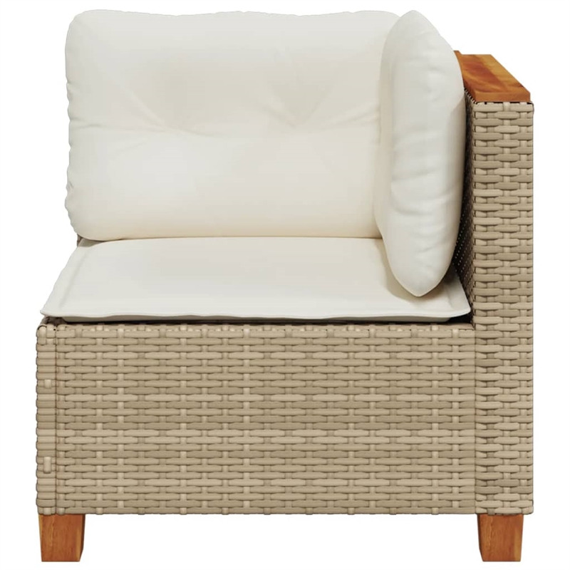 Afuera Living Single Modular PE Rattan Outdoor Garden Sofa in Beige