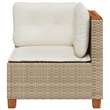 Afuera Living Single Modular PE Rattan Outdoor Garden Sofa in Beige