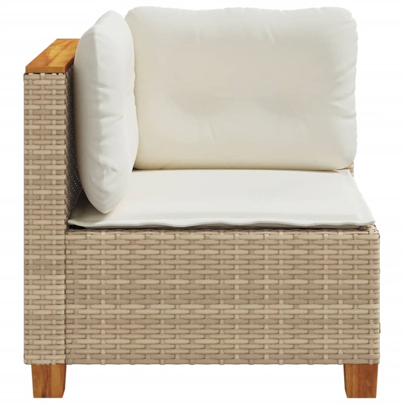 Afuera Living Single Modular PE Rattan Outdoor Garden Sofa in Beige