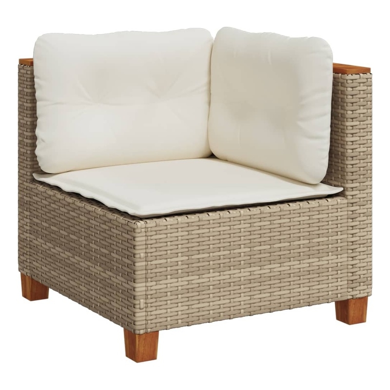 Afuera Living Single Modular PE Rattan Outdoor Garden Sofa in Beige