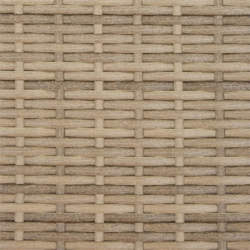 Afuera Living 2-Seater PE Rattan Patio Sofa With Removable Covers in Beige