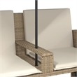 Afuera Living 2-Seater PE Rattan Patio Sofa With Removable Covers in Beige