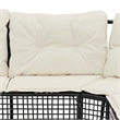 Afuera Living Large PE Rattan Patio Sofa With Removable Covers in Black & Cream