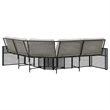 Afuera Living Large PE Rattan Patio Sofa With Removable Covers in Black & Cream