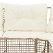 Afuera Living Contemporary Rattan Patio Sofa in Beige And Cream