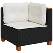 Afuera Living Small Poly Rattan Garden Sofa With Removable Covers in Black