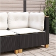 Afuera Living Small Poly Rattan Garden Sofa With Removable Covers in Black