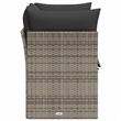 Afuera Living 2-Seater Rattan & Steel & Polyester Garden Sofa in Gray