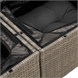Afuera Living 2-Seater Rattan & Steel & Polyester Garden Sofa in Gray