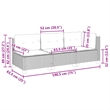 Afuera Living 3-Piece Large Modular PE Rattan Garden Sofa Set in Black