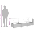 Afuera Living 3-Piece Large Modular PE Rattan Garden Sofa Set in Black
