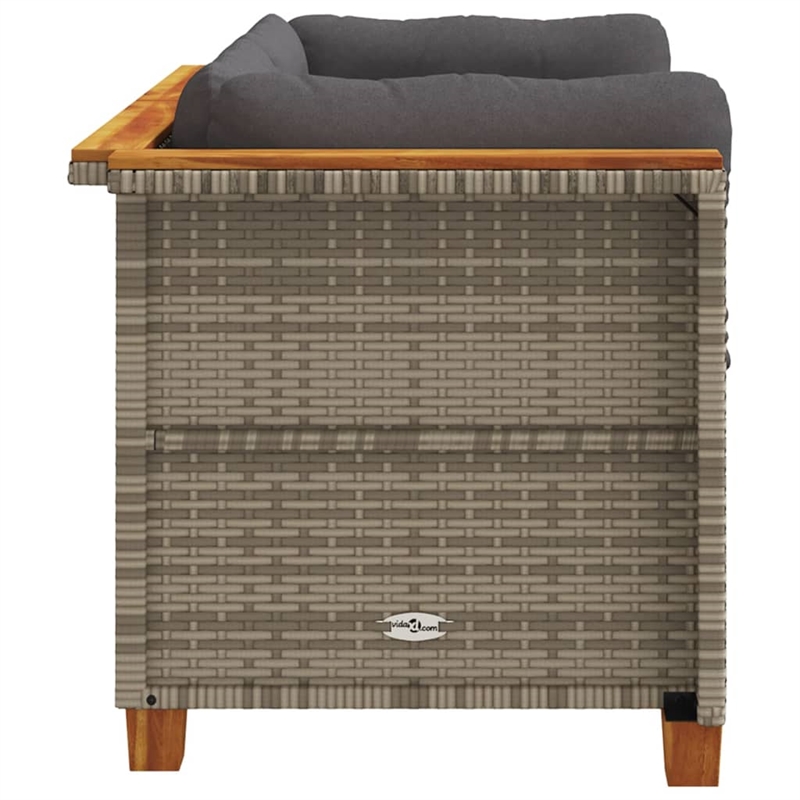 Afuera Living Contemporary Rattan 2-Piece Garden Sofa Set in Gray