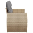 Afuera Living Medium Poly Rattan And Powder-Coated Steel Garden Sofa in Beige
