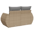 Afuera Living Medium Poly Rattan And Powder-Coated Steel Garden Sofa in Beige