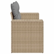 Afuera Living 2-Seater Modular Poly Rattan Garden Sofa in Beige