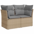 Afuera Living 2-Seater PE Rattan Modular Garden Sofa in Beige