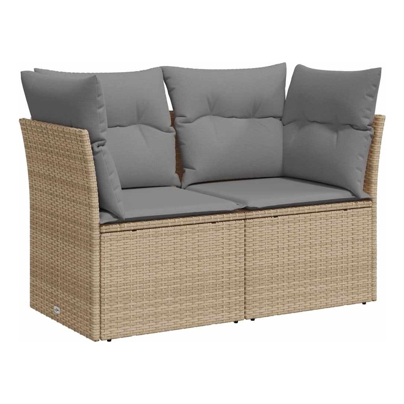 Afuera Living 2-Seater PE Rattan Modular Garden Sofa in Beige