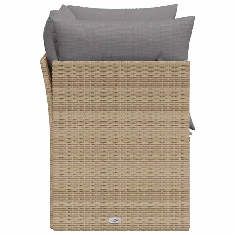 Afuera Living 2-Seater PE Rattan Modular Garden Sofa in Beige