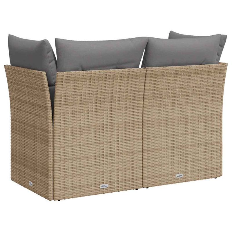 Afuera Living 2-Seater PE Rattan Modular Garden Sofa in Beige