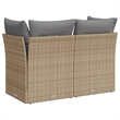 Afuera Living 2-Seater PE Rattan Modular Garden Sofa in Beige