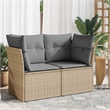 Afuera Living 2-Seater PE Rattan Modular Garden Sofa in Beige