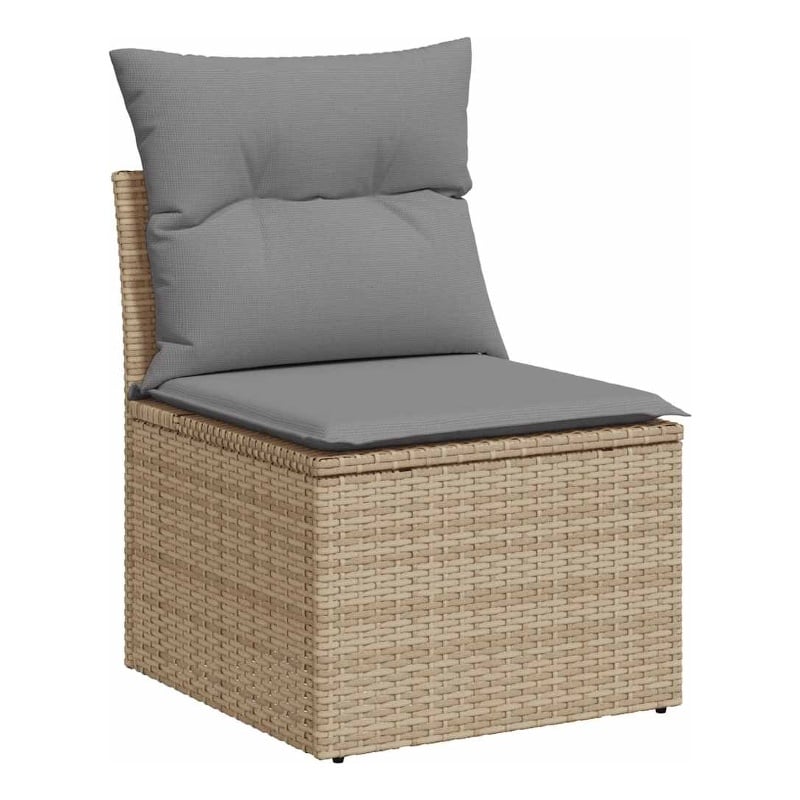 Afuera Living Single Modular Rattan & Powder-Coated Steel Garden Chair in Beige