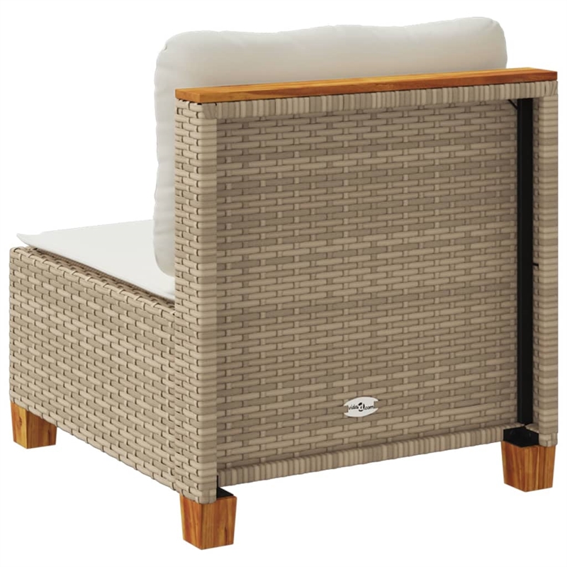 Afuera Living Contemporary Synthetic Poly Rattan Garden Sofa in Beige