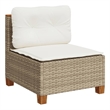 Afuera Living Contemporary Synthetic Poly Rattan Garden Sofa in Beige