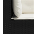Afuera Living 2-Piece Regular Modular PE Rattan Garden Sofa Set in Black