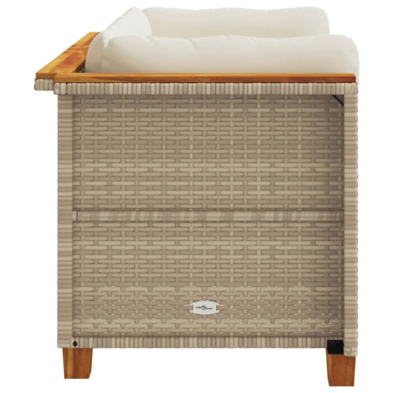 Afuera Living 2-Piece Medium Modular PE Rattan Garden Sofa Set in Beige