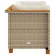 Afuera Living 2-Piece Medium Modular PE Rattan Garden Sofa Set in Beige