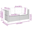 Afuera Living 2-Piece Medium Modular PE Rattan Garden Sofa Set in Beige
