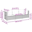 Afuera Living Contemporary Rattan 3-Piece Garden Sofa Set in Gray