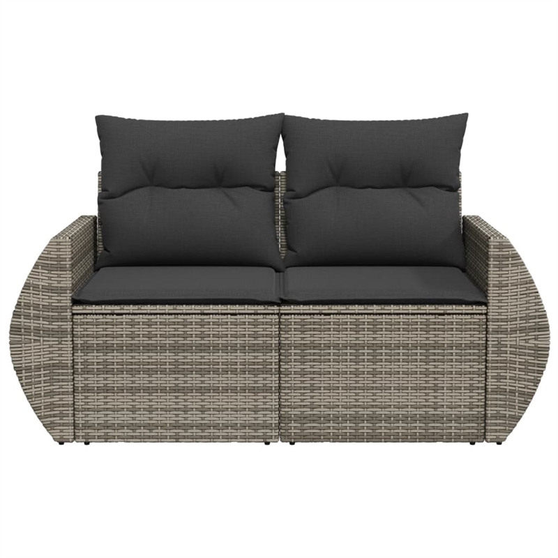 Afuera Living Medium Modular PE Rattan & Powder-Coated Steel Garden Sofa in Gray