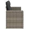 Afuera Living 2-Seater Rattan & Steel & Polyester Garden Sofa in Gray