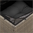 Afuera Living Poly Rattan Patio Corner Sofa With Cushions in Dark Gray