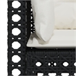 Afuera Living 2 Piece PE Rattan Medium Modular Garden Sofa Set in Black