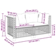 Afuera Living 2 Piece PE Rattan Medium Modular Garden Sofa Set in Black