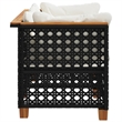 Afuera Living 2 Piece PE Rattan Medium Modular Garden Sofa Set in Black