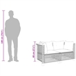 Afuera Living Contemporary Rattan 2 Piece Garden Sofa Set in Gray